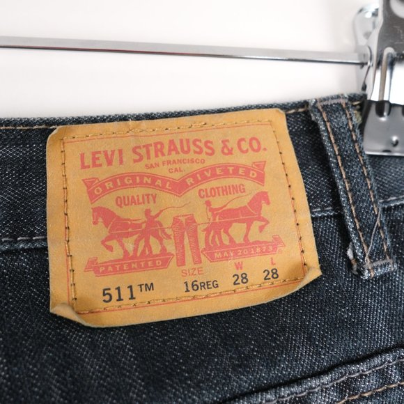 Levi’s 511 Slim Boys 16 Reg Slim Fit Jeans 28x28 - Picture 3 of 12